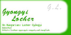 gyongyi locher business card
