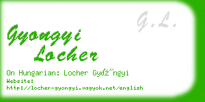 gyongyi locher business card